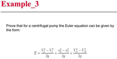 euler centrifugal pump|euler's pump equation.